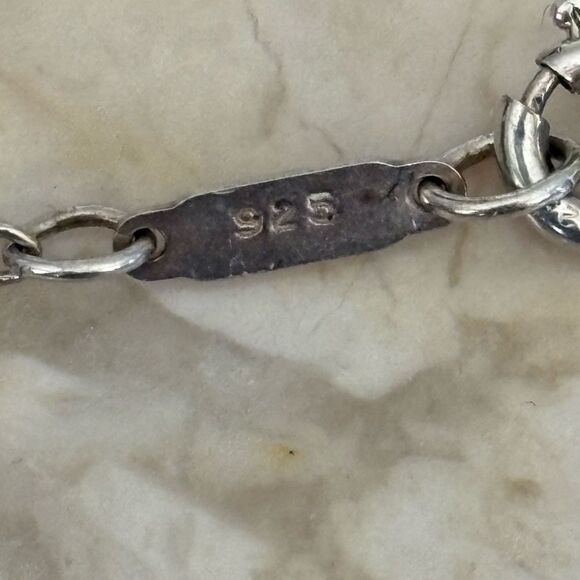 Tiffany & Co 18K Gold & 925 Sterling Silver Twisted Rope Open Heart Necklace 20” - Picture 10 of 13